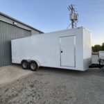 Custom built trailer for wall spray cellulose machine