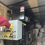 Control Panel adjustments of wall spray machine