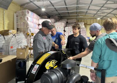 Attaching the output safety deflector to CoolVac37