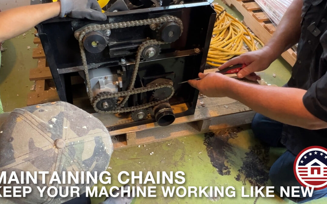 All About the Chains on Your Cool Machines Insulation Blower